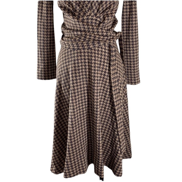 Daniela Corte gold metallic houndstooth dress size S - Picture 6 of 10